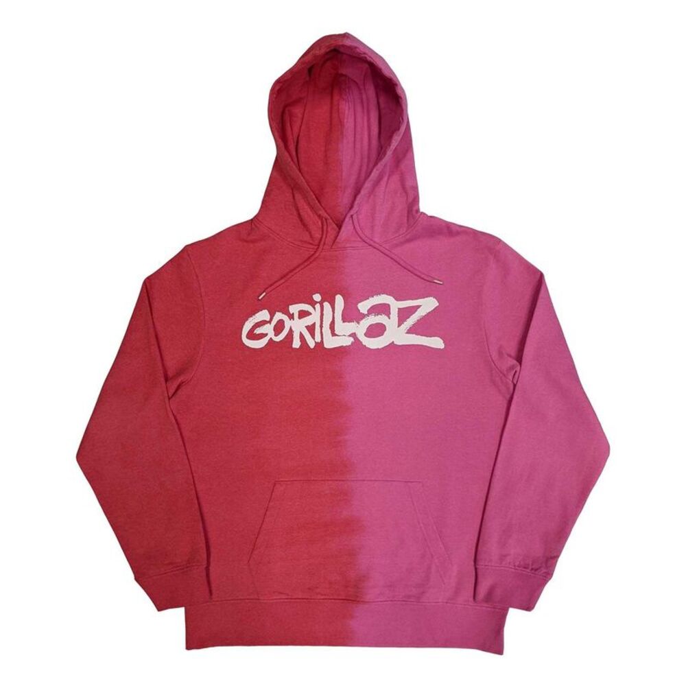 Gorillaz Unisex Adult Two Tone Logo Pullover Hoodie / Red